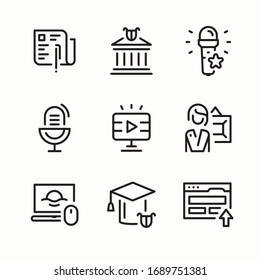 Simple Set General arts Vector line Icons