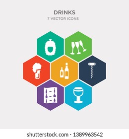 simple set of glass of wine, wine list, sorkscrew, wine bottles icons, contains such as icons pint of beer, toast, tuba and more. 64x64 pixel perfect. infographics vector