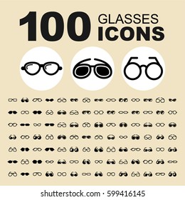 Simple Set of Glasses Related Vector Line Icons. Contain such Icons as eyesight, ocular, accessory, specs, vision and more.
