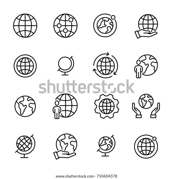 Simple set of
globe related outline icons. Elements for mobile concept and web
apps. Thin line vector icons for website design and development,
app development. Premium
pack.