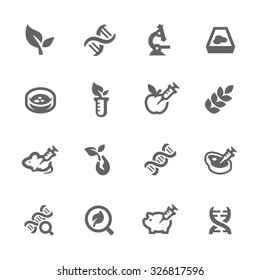 Simple Set GMO of Fight Related Vector Icons for Your Design.