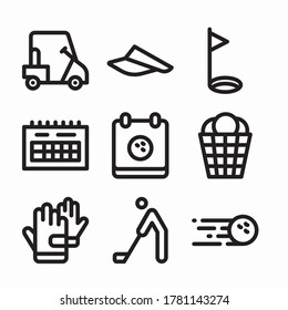 Simple Set Golf Vector line Icons. Line with Editable stroke