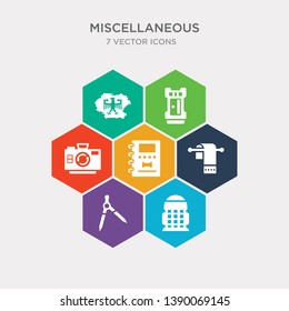 simple set of granary, school compass, towel rack, scrapbook icons, contains such as icons front camera, sharpen, german and more. 64x64 pixel perfect. infographics vector