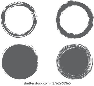 Conjunto simple de vectores negros de grunge