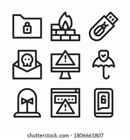 Simple Set Hacker Vector line Icons. Line with Editable stroke
