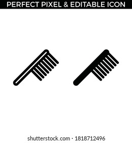 Simple Set of Hair Cut Vector Stroke and Fill Icons