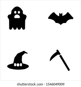 Simple Set of hallowen Related Vector Line Icons