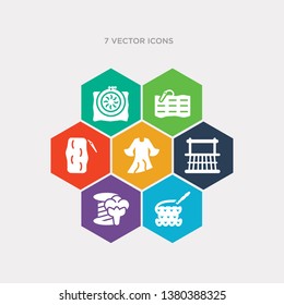 Simple Set Of Hand Craft, Cotton Reel, Handloom, Styling Icons, Contains Such As Icons Suture, Running Stitch, Needlepoint And More. 64x64 Pixel Perfect. Infographics Vector