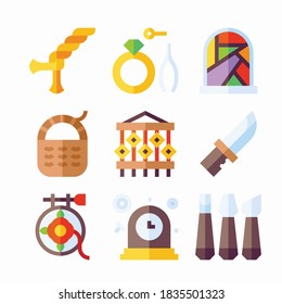 Simple Set Handcrafts Vector Color Icons
