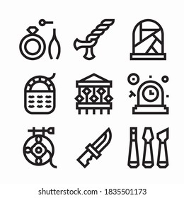 Simple Set Handcrafts Vector line Icons
