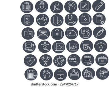 Simple Set of Healthcare and Medical Related Vector Line Icons