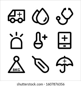 Simple Set of Healthcare Related Vector Line Icons