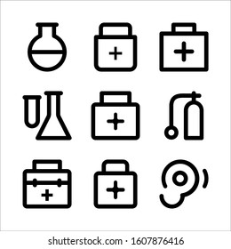 Simple Set of Healthcare Related Vector Line Icons