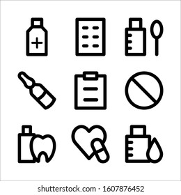 Simple Set of Healthcare Related Vector Line Icons