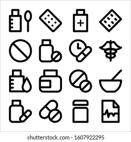 Simple Set of Healthcare Related Vector Line Icons