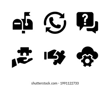 Simple conjunto de ayuda y soporte para iconos sólidos vectores relacionados. Contiene iconos como remarcado, soporte, nube y más.