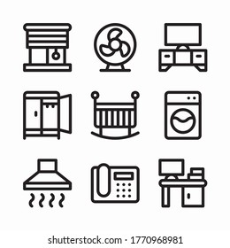 Simple Set Home Decoration Vector line Icons. Line with Editable stroke