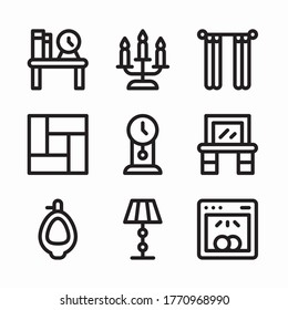 Simple Set Home Decoration Vector line Icons. Line with Editable stroke