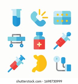 Simple Set Hospital Vector Color Icons