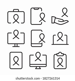 Einfache Set Hospital Vector Farbsymbole. Farbe mit bearbeitbarem Hub