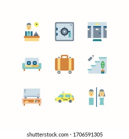 Simple Set of Hotel Related Vector Flat Icons