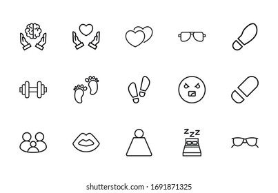 Simple set of human icons in trendy line style. Modern vector symbols, isolated on a white background. Linear pictogram pack. Line icons collection for web apps and mobile concept.