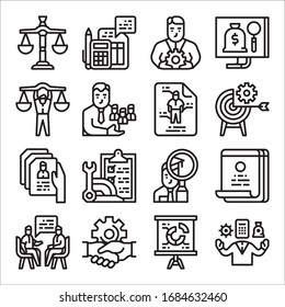 Simple Set of Human Resources Related Vector Line Icons