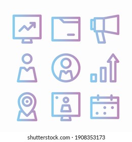 Simple Set Humans Resources Vector Color Icons