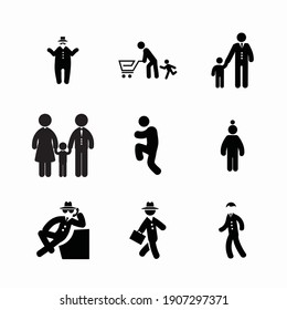 Simple Set Humans Vector line Icons