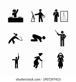 Simple Set Humans Vector line Icons