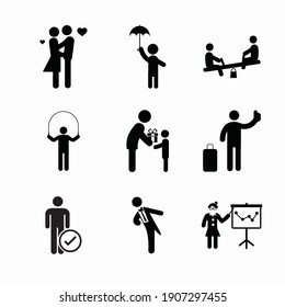 Simple Set Humans Vector line Icons