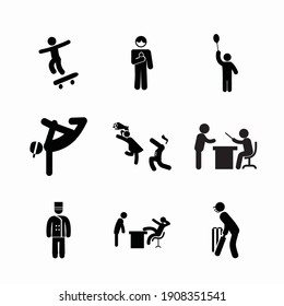 Simple Set Humans Vector line Icons