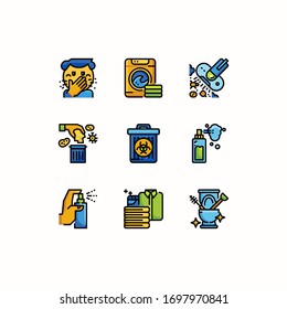 Simple Set of Hygiene icon illustration