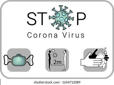 Simple Juego de iconos de vectores relacionados con la higiene para el VIRUS CORONA . Contiene puntos de prevención como Lavado de manos, Máscara de reposo y más. Trazo editable.