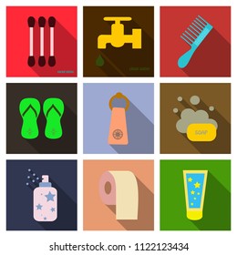 Simple Set of Hygiene Vector Icons. Contains such Icons as Washing Hands, Shower, Antibacterial Soap and more.Editable Stroke.