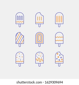 Simple Set of Ice cream icons.