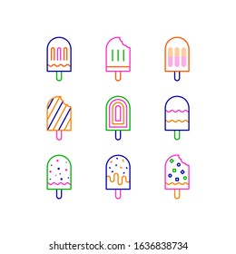 Simple Set of Ice cream icons.