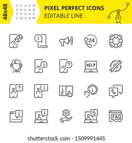 Simple set of icons for technical support and 24\7 assistance. Get the qualified answer any time or consult with the specialist of our call-center. Contains such Icons as handset, speaker, headset.