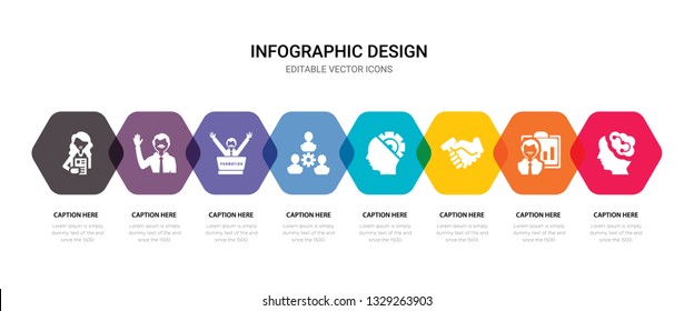 simple set of idea, presentation, deal, skills icons, contains such as icons work team, promotion, candidate, employee and more. 64x64 pixel perfect. editable vector set