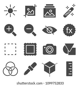 Simple Set of Image Editing Related Vector Icons for Your Design