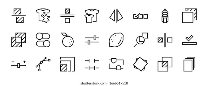A simple set of image editing related vector line icons. Contains icons such as crop, copy, scale, rotate and more. Editable stroke. 48x48 Pixel Perfect. On white background.