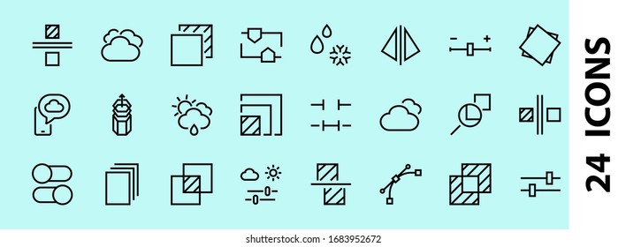 A simple set of image editing related vector line icons. Contains icons such as crop, copy, scale, rotate and more. Editable stroke. 48x48 Pixel Perfect. On white background.