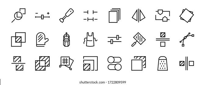 A simple set of image editing related vector line icons. Contains icons such as crop, copy, scale, rotate and more. Editable stroke. 48x48 Pixel Perfect. On white background.