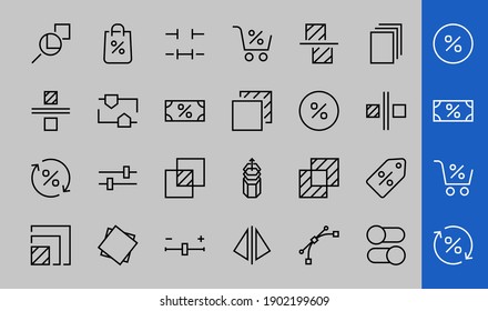 A simple set of image editing related vector line icons. Contains icons such as crop, copy, scale, rotate and more. Editable stroke. 48x48 Pixel Perfect. On white background.