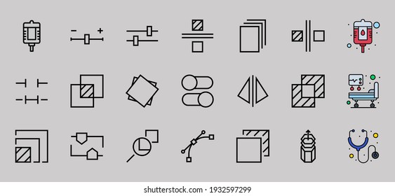 A simple set of image editing related vector line icons. Contains icons such as crop, copy, scale, rotate and more. Editable stroke. 48x48 Pixel Perfect. On white background.