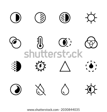 Simple Set of Image Editing Related Vector Icons. Contains such icons as filter, brightness and more. Modern vector pictogram collection.