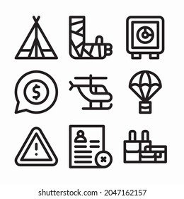 Simple Set Immigration Vector line Icons. Line with Editable stroke