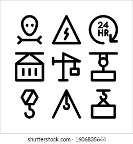 Simple Set of Industrial Related Vector Line Icons