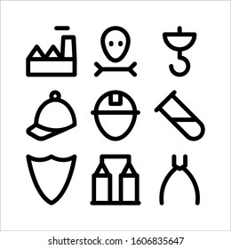 Simple Set of Industrial Related Vector Line Icons