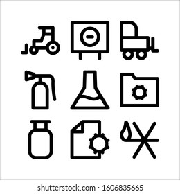 Simple Set of Industrial Related Vector Line Icons